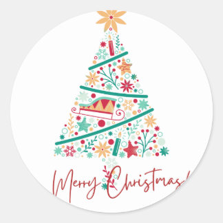 Sticker Rond Joyeux Noël