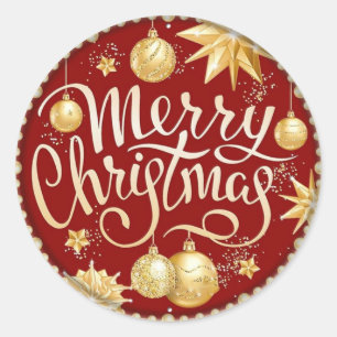 Sticker Rond Joyeux Noël