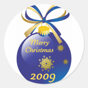 Sticker Rond Joyeux Noël 2009