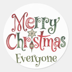 Sticker Rond Joyeux Noël à tous