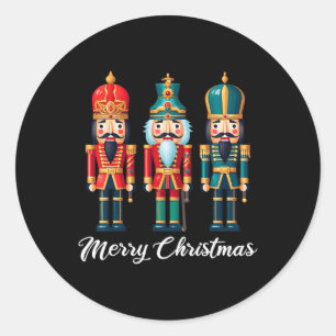 Sticker Rond Joyeux Noël Casse-Noisette Ballet Festivals Hommes