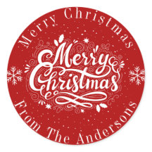 Joyeux Noël classique rouge et blanc