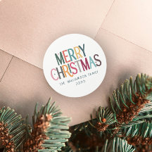 Joyeux Noël coloré Joli Stars Rétro