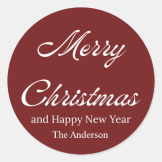 Sticker Rond joyeux noël et bonne année 