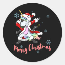 Joyeux Noël Père Noël Unicorn