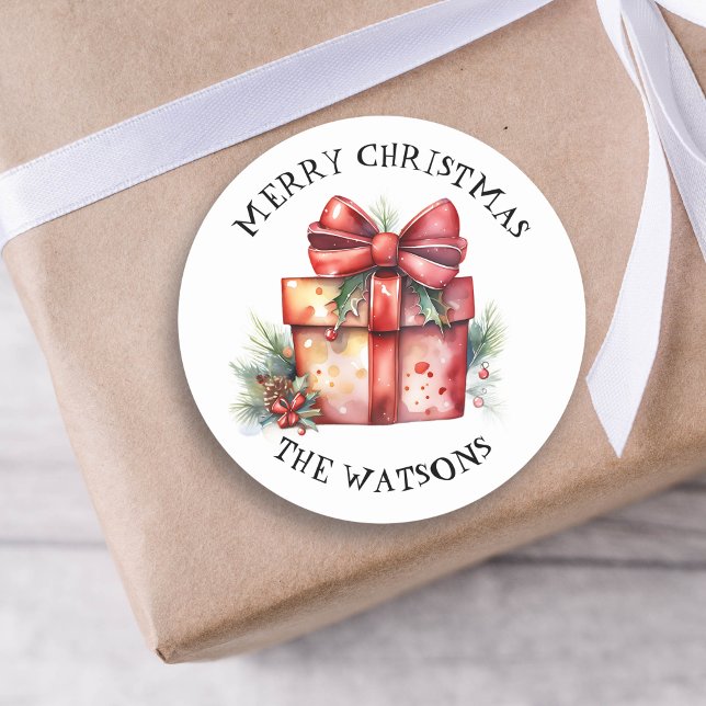 Sticker Rond Joyeux Noël personnalisé (Créateur téléchargé)