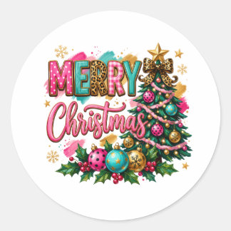 Sticker Rond Joyeux Noël prépa