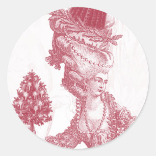 Sticker Rond Joyeux Noel (rouge)