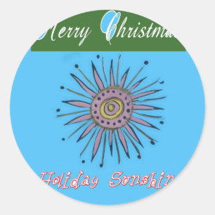 Sticker Rond Joyeux Noël Sunshine Holiday.png