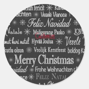 Sticker Rond Joyeux Noël Thunder_Cove multilingue
