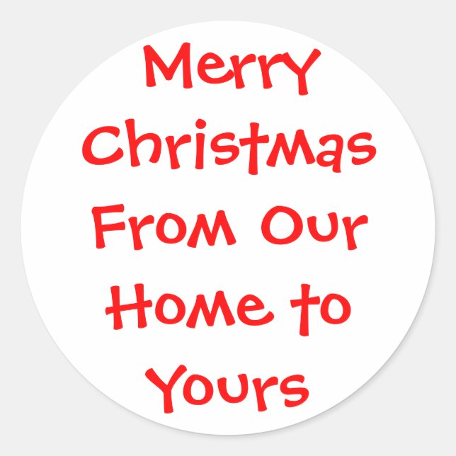 Sticker Rond Joyeux NoëlDe notre maison à votre (Devant)