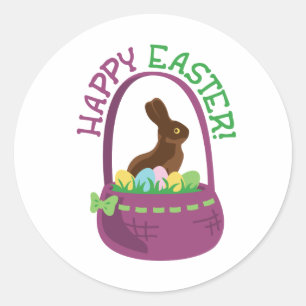 Sticker Rond Joyeux Pâques !