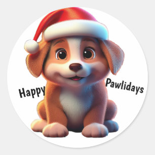 Sticker Rond Joyeux Pawliday