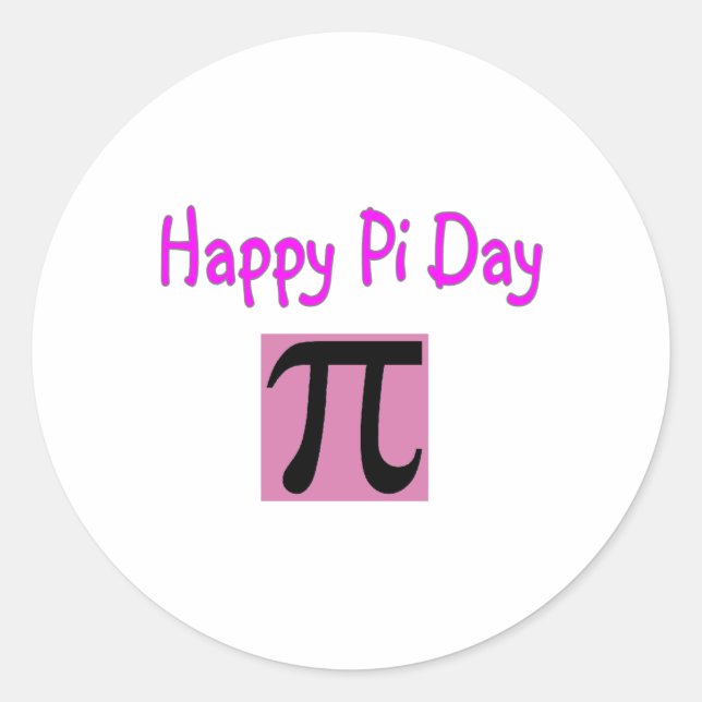 Sticker Rond Joyeux Pi Day (Devant)
