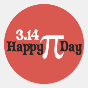 Sticker Rond Joyeux Pi Day 3.14 - 14 mars