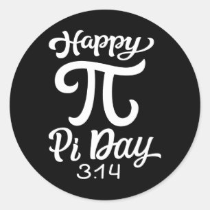 Sticker Rond Joyeux Pi Day 3.14 Math