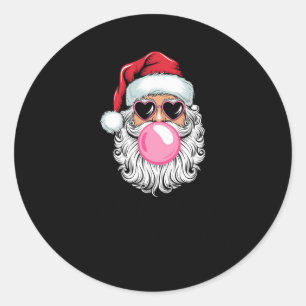 Sticker Rond Joyeux Rizzmas Skibidi Père Noël Funny Mème de Noë