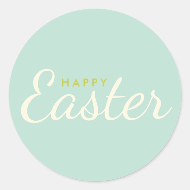 Sticker Rond Joyeux Sceau d'enveloppe de la Monnaie de Pâques (Devant)