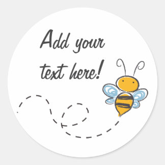 Sticker Rond Joyeux sourire Jolly Bee