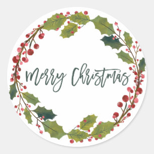 Sticker Rond Joyeux Spa de Noël Soy Candle Melt