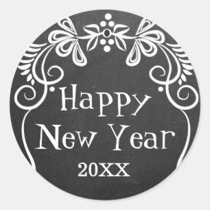 Sticker Rond Joyeux tableau de bord du Nouvel An 2016