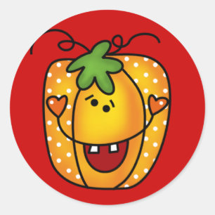 Sticker Rond Joyeux tee-shirts et cadeaux Jack-o'-lantern