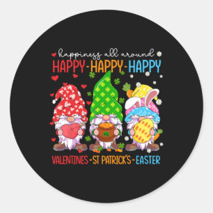 Sticker Rond Joyeux Valentines St Patrick Pâques Joyeux Joyeux 