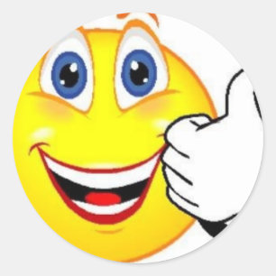 Sticker Rond Joyeux visage