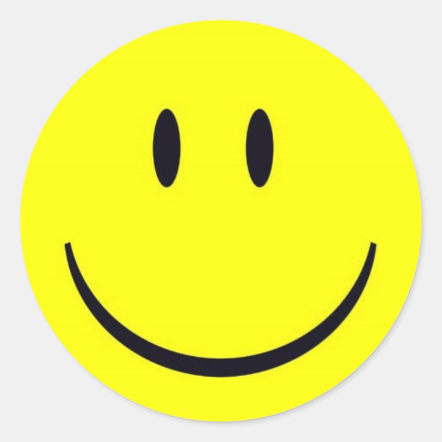 Sticker Rond Joyeux visage (Devant)
