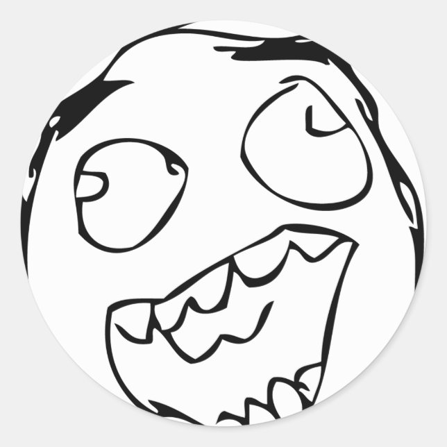 Sticker Rond Joyeux visage (Devant)