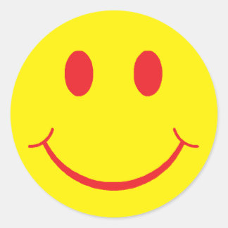 Sticker Rond Joyeux visage