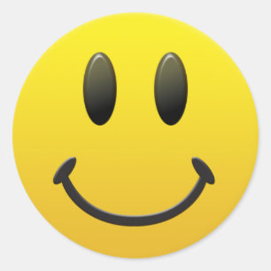 Sticker Rond Joyeux visage