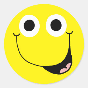 Sticker Rond Joyeux visage 2