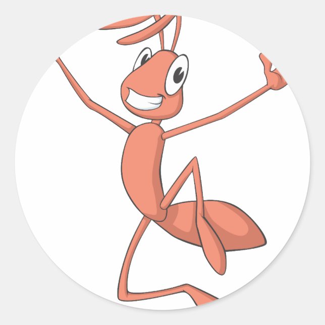 Sticker Rond Joyful Ant (Devant)