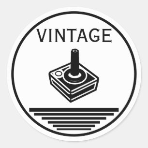Sticker Rond Joystick RÉTRO