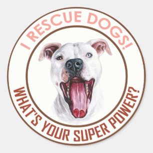 STICKER ROND J'SECOURT LES CHIENS !