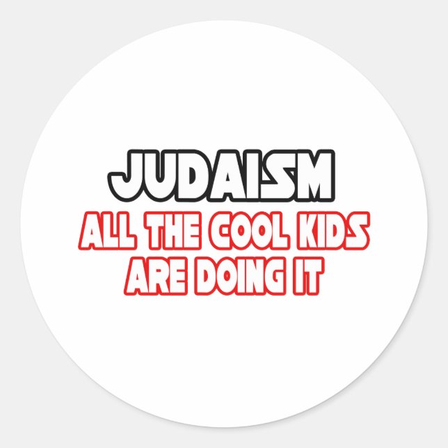 Sticker Rond Judaïsme...Enfants Cool (Devant)
