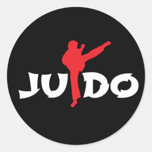 Sticker Rond Judo Kicks Arts Martiaux Kung Fu Japon - Idée cade