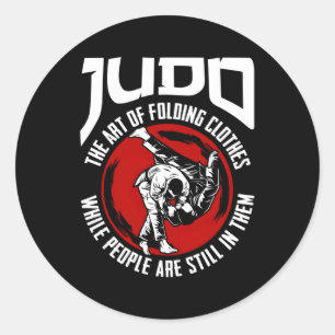Sticker Rond Judo La Pliage Alors Que Les Gens Sont Toujours Eu