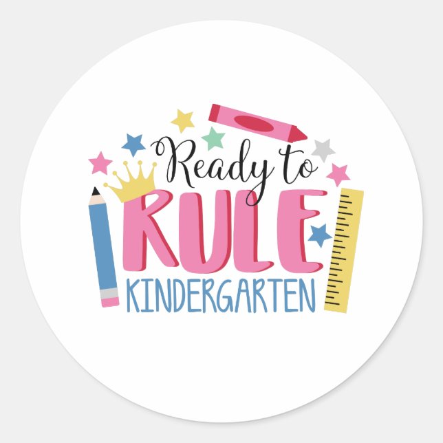 Sticker Rond Jugement de la maternelle (Devant)