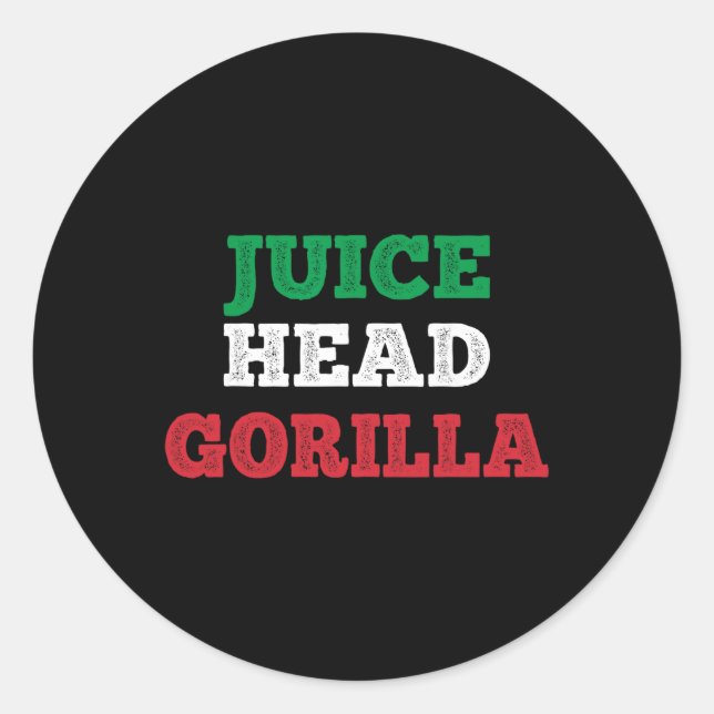 Sticker Rond Juicehead Gorilla New Jersey Garden Nj Shore Itali (Devant)