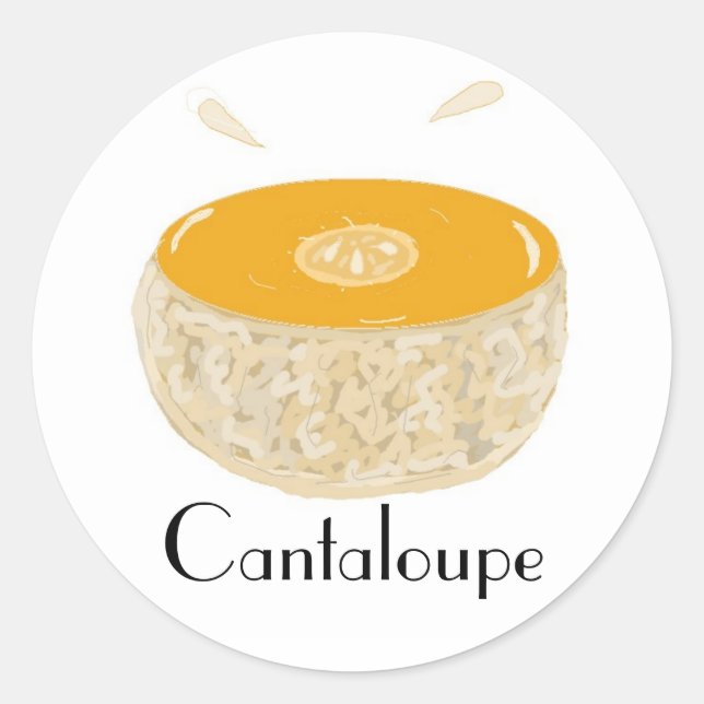 Sticker Rond Juicy Cantaloupe (Devant)