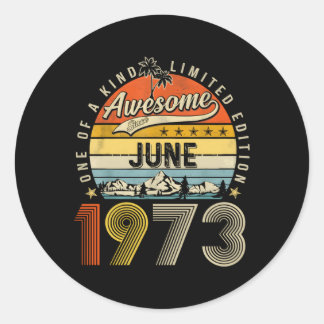 Sticker Rond Juin 1973 50E 50