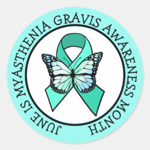 Sticker Rond Juin est Myasthenia Gravis le mois de sensibilisat