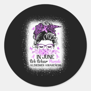 Sticker Rond Juin Nous Portons Le Mess De Sensibilisation À L'A