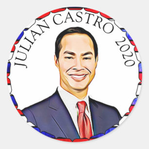 Sticker Rond Julian Castro pour le soutien électoral du préside