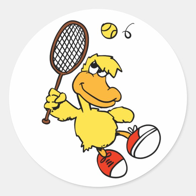 Sticker Rond Jump Duck tennis | Choisir la couleur arrière - pl (Devant)
