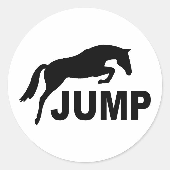 Sticker Rond JUMPER avec Cheval de saut (Devant)