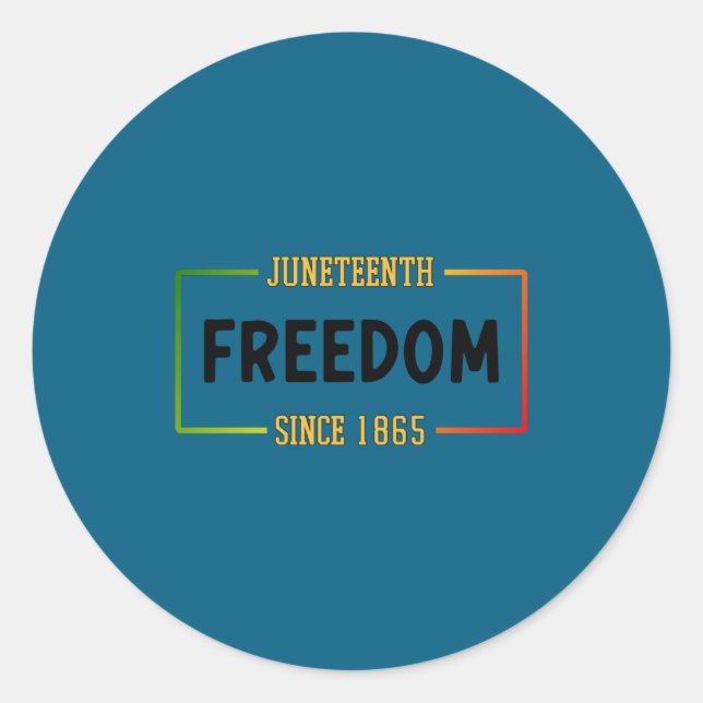Sticker Rond Juneteenth 1865 célébrant la liberté noire  (Devant)