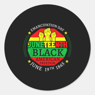 Sticker Rond Juneteenth liberté des Noirs américains jour d'éma